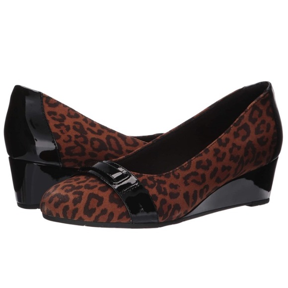 CLARKS Mallory Strap Wedge Loafers - Picture 1 of 14